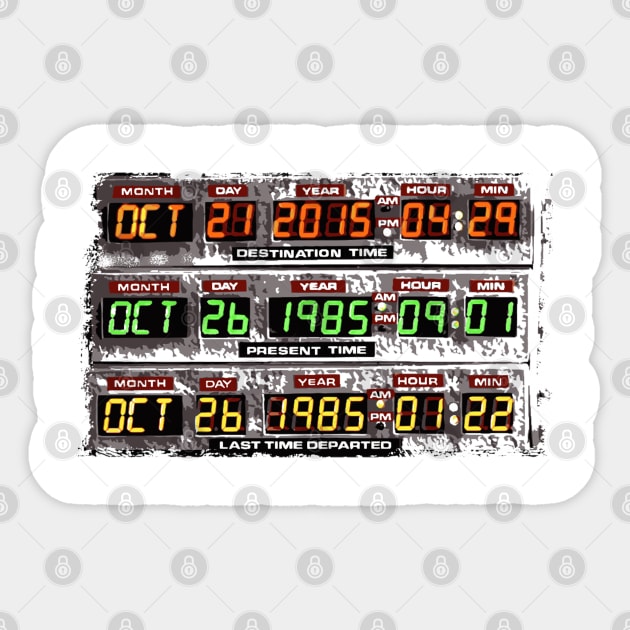 Back to the Future - Timetable Sticker by olivergraham